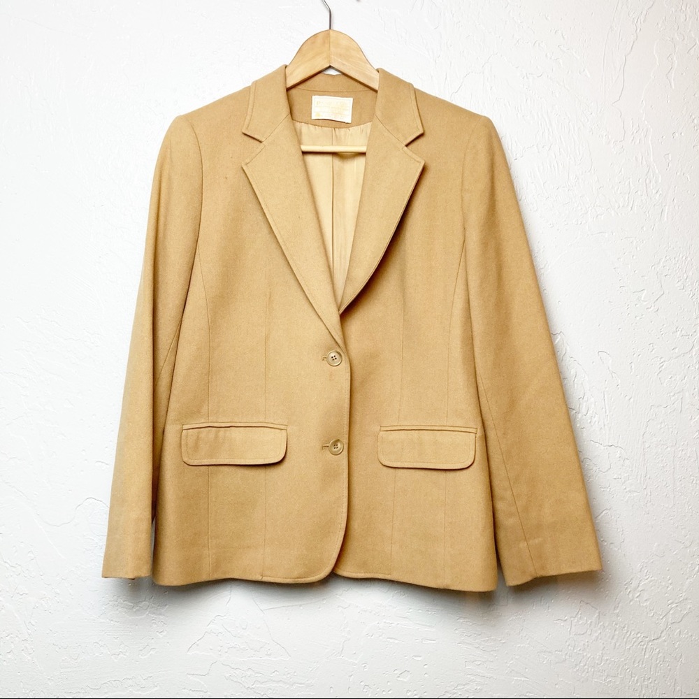 Pendleton Wool Two Button Tan Camel Blazer 10 - image 1